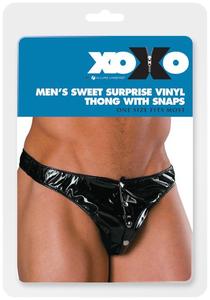 MEN'S SWEET SURPRISE VINYL THONG O/S 