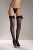 BLACK THIGH HIGH FISHNET WITH BOW