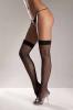 BLACK FISHNET THIGH HIGHS WITH BACK SEAM