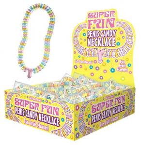 CANDY PENIS NECKLACE DISPLAY 24PC