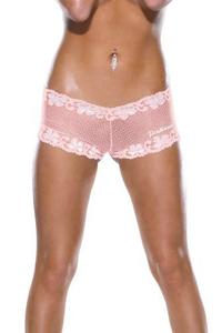 SIGNATURE LACE PANTY PINK/WHITE OS