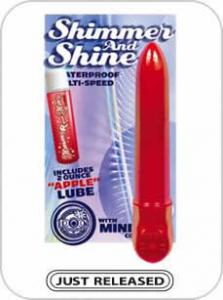 SHIMMER  SHINE RED VIBE W/APPLE LUBE