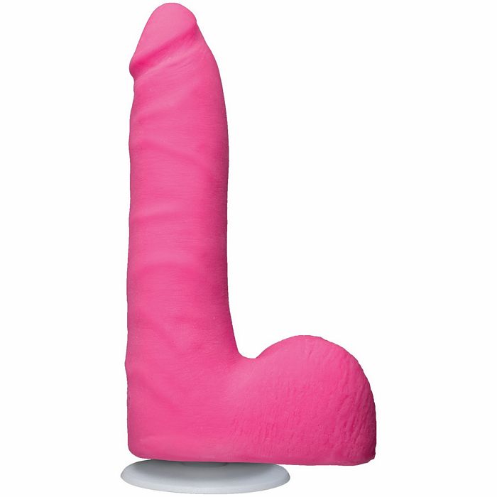 Revolution 7 inches Slim Realistic Dildo with Balls Pink. 