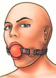 RUBBER BALL GAG BX