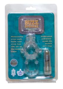 BUZZ BUDDIES SINGLE COCK RING CLEAR