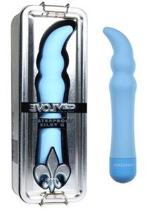 FLEUR DE LIS SILKY G 6 VIBRATOR BLUE