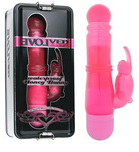 TRUE LOVE HONEY BUNNY 7 VIBRATOR CLEAR PINK