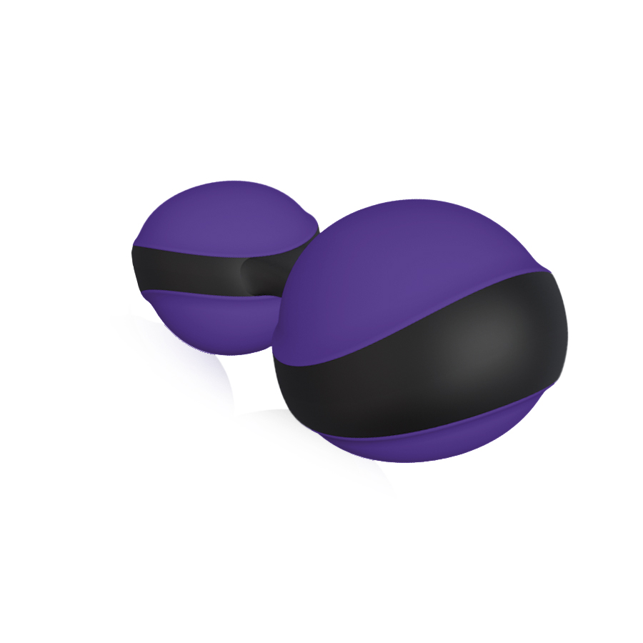 Vibratissimo Duo Remote App Control Silicone Kegel Ball Exerciser Black