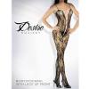 FLORAL LACE BODY STOCKING W/ SATIN RIBBON BLACK O/S
