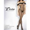 OFF SHOULDER RUFFLE FISHNET BODY STOCKING BLACK OS