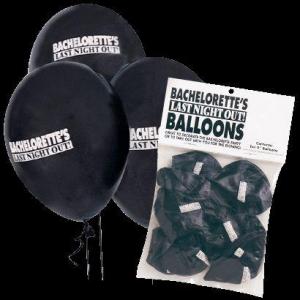 BACHELORETTE BLACK BALLOONS