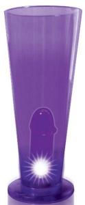 LIGHT UP PETER PARTY BEER GLASS PURPLE