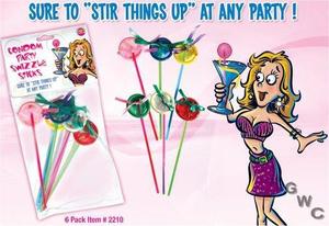 CONDOM PARTY SWIZZLE STICK 6PK(WD)