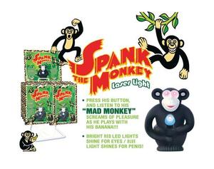 SPANK THE MONKEY LASER LIGHT KEYCHAIN