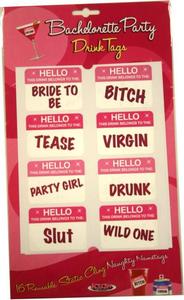 BACHELORETTE PARTY DRINK TAGS