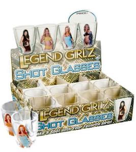 LEGEND GIRLZ SHOT GLASS DISPLAY 