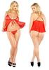 Rhinestone Baby Doll Set Red 1-2X