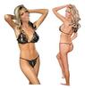 Peek a Boo Bra  G-String Black L/X