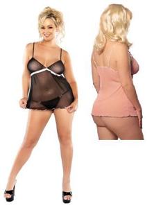 BabyDoll Set Black 1-2X