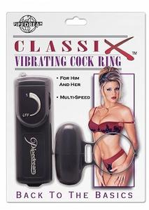 CLASSIX VIBRATING COCK RING - BLACK