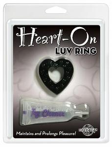 HEART SHAPED LUV RING BLACK