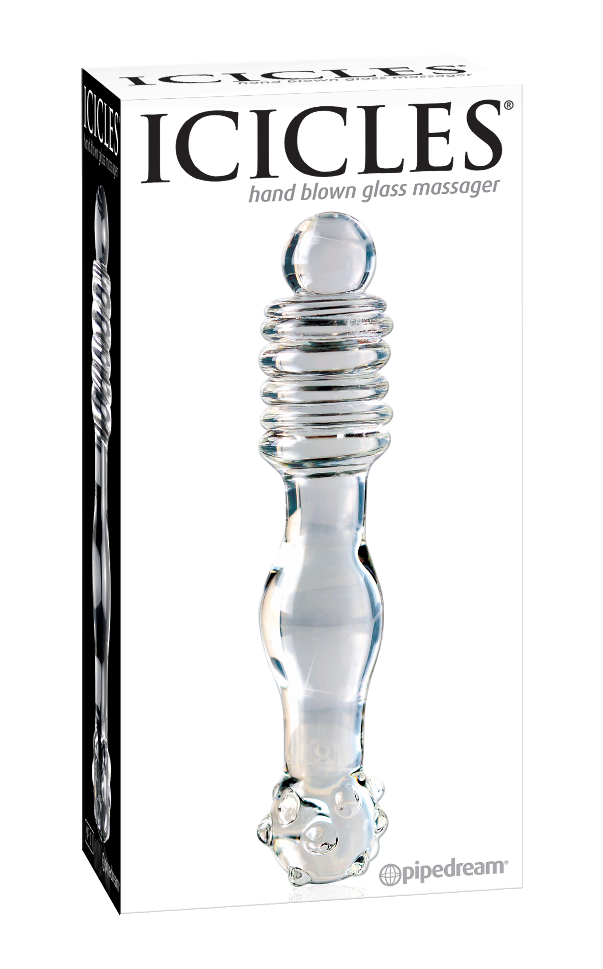 Стеклянный фаллоимитатор Pipedream Icicles No. 61 Clear, бесцветный 2961-00 PD - PipeDream - Анальные стимуляторы - Купить