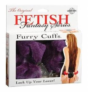 FUR HANDCUFFS-PURPLE