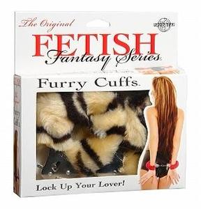 FUR HANDCUFFS-TIGER