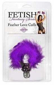 FETISH FANTASY FEATHER LOVE CUFFS PURP.