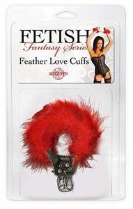 FETISH FANTASY FEATHER LOVE CUFFS RED