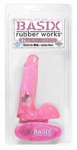 BASIX PINK 6 VIBRATING DONG