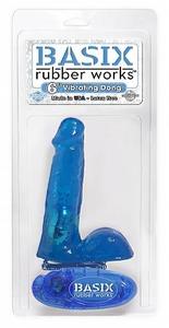 BASIX BLUE 6 VIBRATING DONG