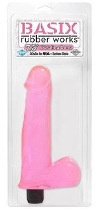 BASIX PINK 7.5 VIBRATING DONG