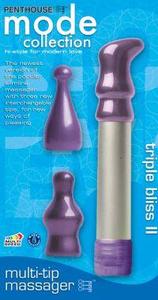 TRIPLE BLISS 2 MULTI TIP MASSAGER PURPLE