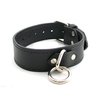 COLLAR LEATHER W/O RING SM/MED BLACK