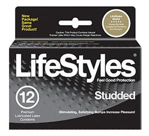 LIFESTYLES STUDDED  12 PACK