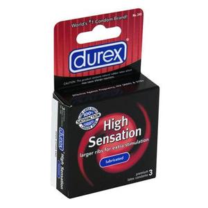 DUREX HIGH SENSATION LUBRICATED 3PK