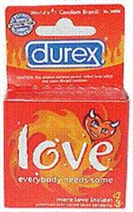 DUREX LOVE LUBRICATED 4PK