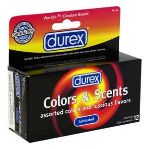 DUREX COLORS  SCENTS 3PK