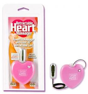 RETRACTABLE HEART MASSAGER PINK