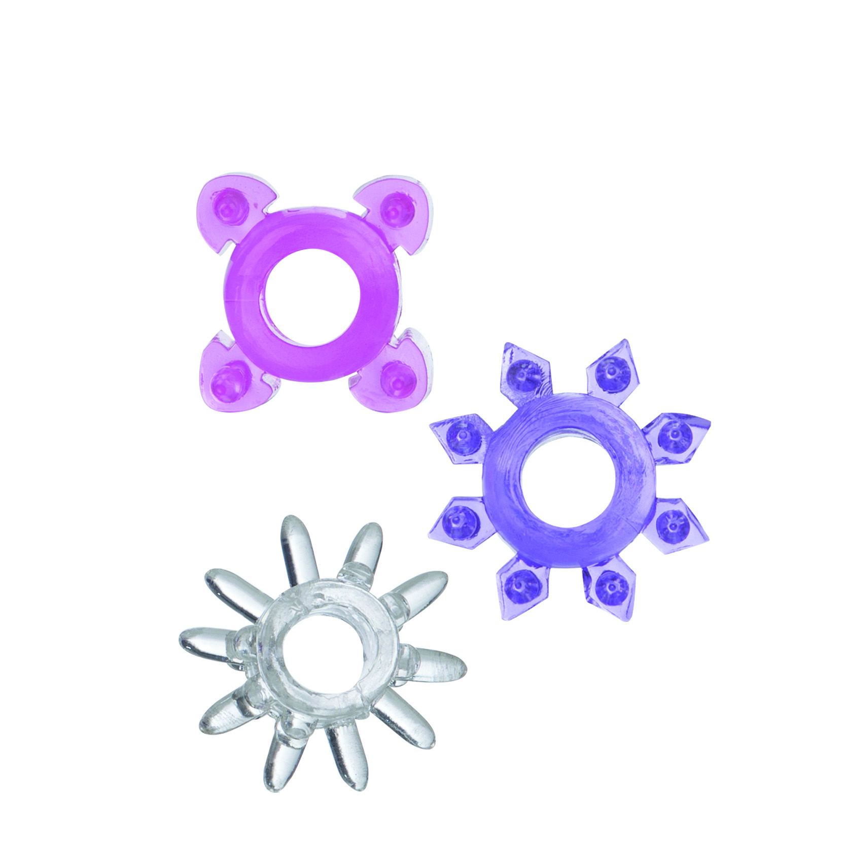 Набор разноцветных эрекционных колец на пенис Toyfa, 6 шт 00137290 - TOYFA - Эрекционные кольца - Купить