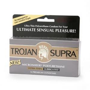 TROJAN SUPRA LUBRICATED 6 PACK