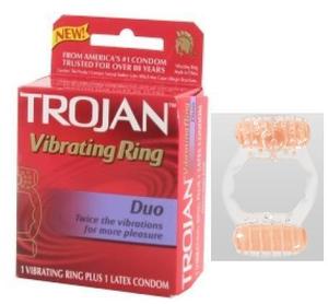 TROJAN DUO VIBRATING RING