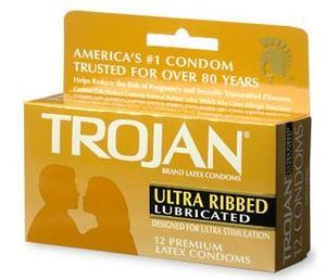 TROJAN RIBBED 12 PACK