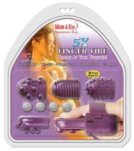 5X FINGER VIBE W/4 PLEASURE SLEEVES