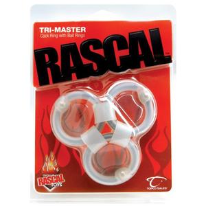 RASCAL TRI MASTER COCK RING W/BALL RINGS