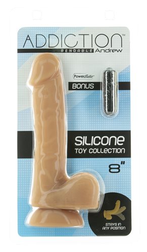 ADDICTION BENDABLE ANDREW 8" DONG CARAMEL 