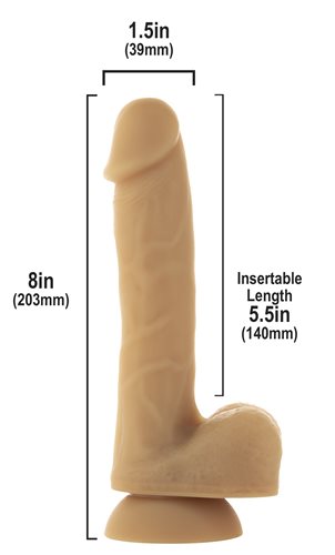 ADDICTION BENDABLE ANDREW 8" DONG CARAMEL - BMS85622