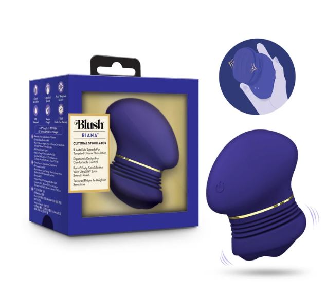 Riana Clitoral Stimulator - Royal Indigo 
