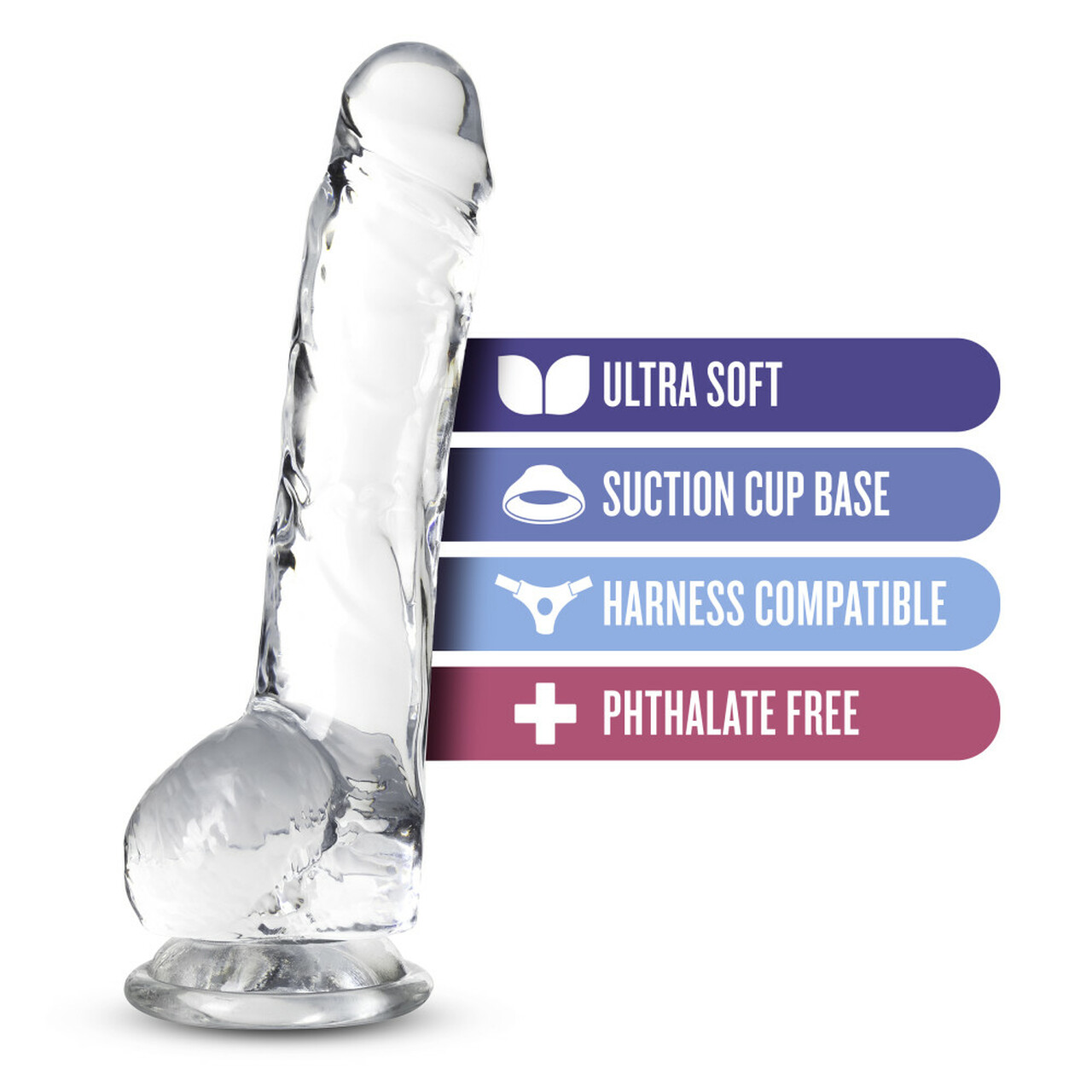 Naturally Yours Diamond Crystalline Dildo Clear - Image 4